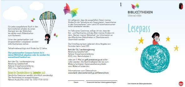 Lesepass gesamte Vorderseite